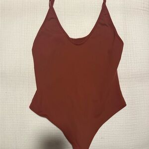 Urban Outfitters Rust Brown Scoop Neck Bodysuit